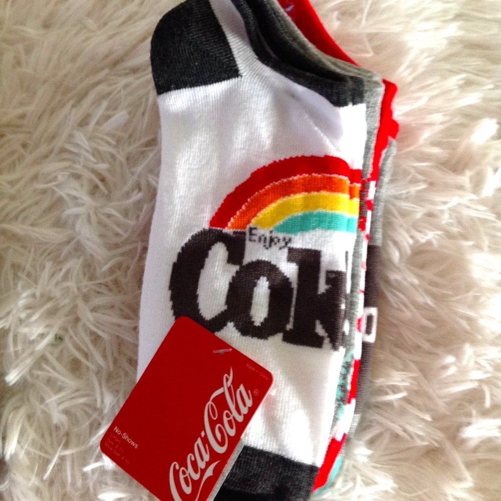 Five Pairs of Assorted Coke Socks